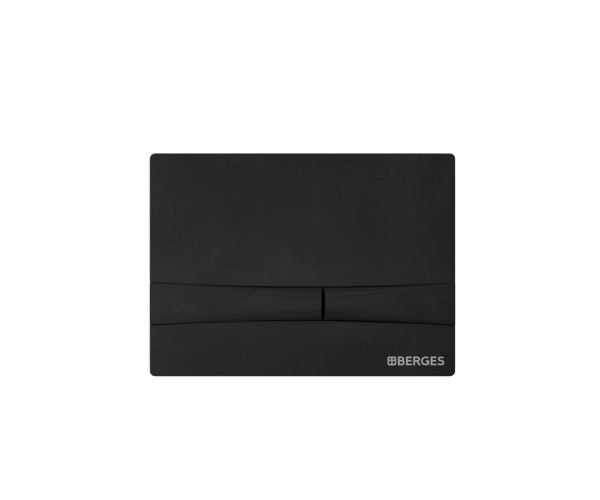 Кнопка BERGES для инсталляции NOVUM F5 черная Soft Touch 040055