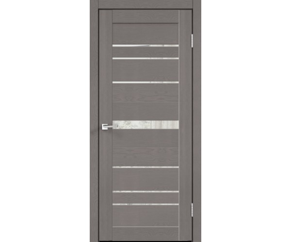 Межкомнатная дверь SoftTouch XLINE 10 со стеклом без притвора Ясень грей структурный 900х2000