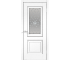 Межкомнатная дверь SoftTouch ALTO 7 со стеклом без притвора Ясень белый структурный 600х2000