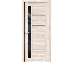Межкомнатная дверь экошпон XLINE 1 со стеклом без притвора Клён крем 800х2000