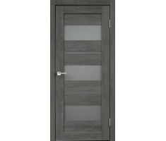 Межкомнатная дверь экошпон DUPLEX12 со стеклом без притвора Дуб шале графит 900х2000