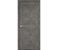 Межкомнатная дверь MASTER FOIL LOFT 1 со стеклом без притвора Бетон тёмно-серый 400х2000