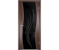 Межкомнатная дверь шпон РИО со стеклом цвет Тонированный черный дуб 900х2000
