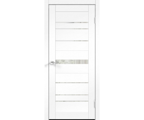 Межкомнатная дверь SoftTouch XLINE 10 со стеклом без притвора Ясень белый структурный 700х2000