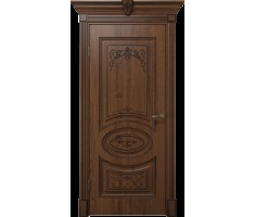 Межкомнатная дверь экошпон ВИТЕЛИЯ глухое Дуб янтарный патина чёрная 400х2000