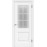 Межкомнатная дверь экошпон ALTO 8 со стеклом без притвора Эмалит белый 900х2000
