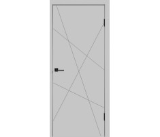 Межкомнатная дверь эмаль SCANDI S глухое без притвора Светло-серый 900х2000