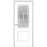 Межкомнатная дверь экошпон ALTO 8 со стеклом без притвора Эмалит белый 600х2000