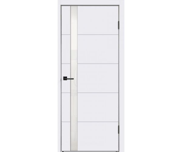 Межкомнатная дверь эмаль SCANDI F со стеклом Z1 без притвора Белый 900х2000