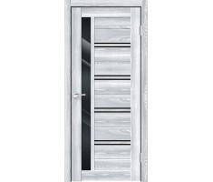Межкомнатная дверь экошпон XLINE 1 со стеклом без притвора Клён айс 600х2000