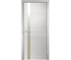 Межкомнатная дверь ЭКОШПОН TECHNO облегченное Z1 Дуб белый поперечный 900х2000