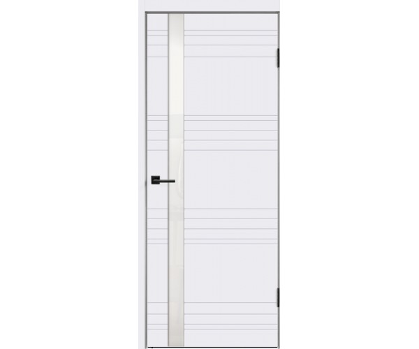 Межкомнатная дверь эмаль SCANDI N со стеклом Z1 без притвора Белый 600х2000
