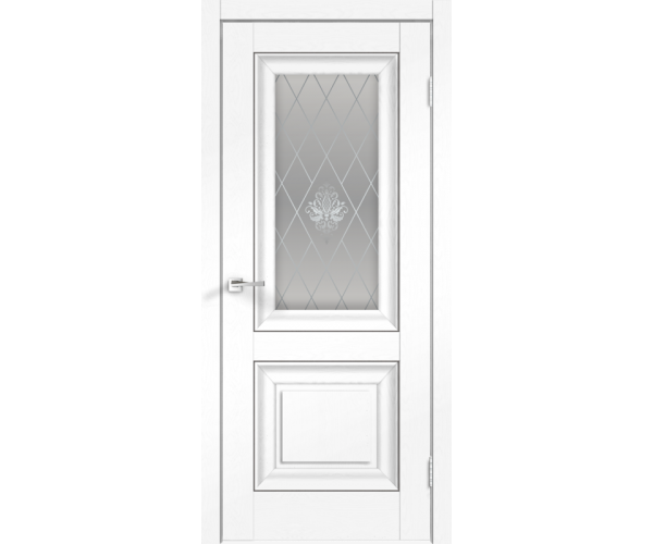 Межкомнатная дверь SoftTouch ALTO 7 со стеклом без притвора Ясень белый структурный 900х2000