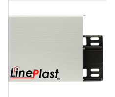 Плинтус для пола пластиковый LinePlast 100 LB001 Белый с тиснением