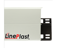 Плинтус для пола пластиковый LinePlast 100 LB002  Белый глянец
