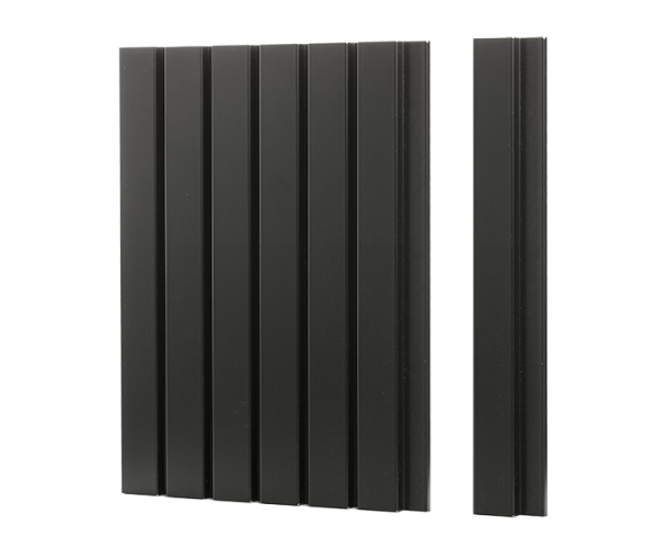 Реечная стеновая панель МДФ Ликорн чёрная матовая