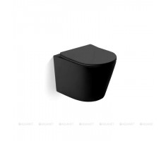 Унитаз подвесной Vincea Piatti VT1-11MB безободковый, цвет матовый черный, ультратонкое сиденье soft-close