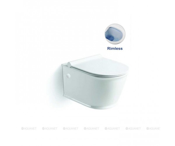Унитаз подвесной Vincea Bordo VT1-16 безободковый, цвет белый, ультратонкое soft-close сиденье Унитаз подвесной Vincea Bordo VT1-16 безободковый, цвет белый, ультратонкое soft-close сиденье