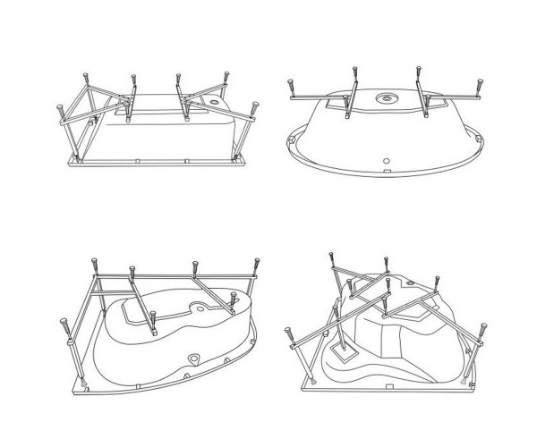 Каркас для ванны EXCELLENT / WHITECROSS (с установкой)